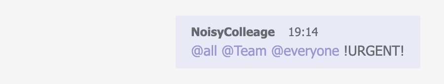 Someone overusing @all mentions'