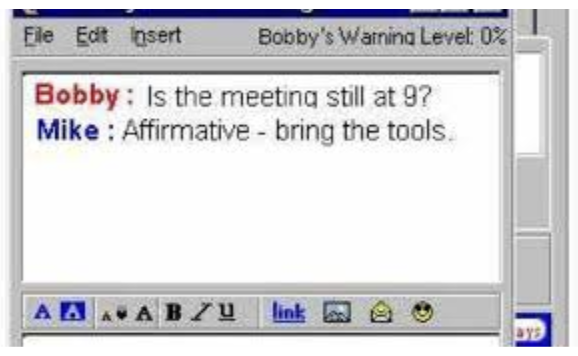 Screenshot of AOL Messenger